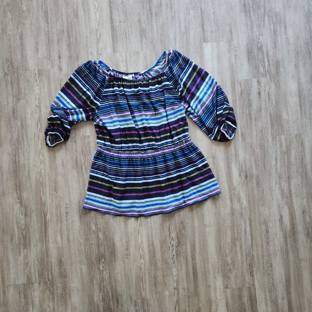Avenue Multicolor Striped Blouse